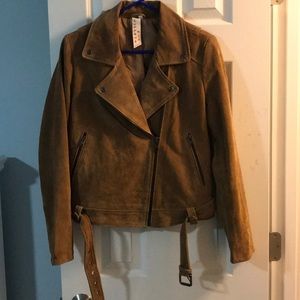 Brown suede current air jacket